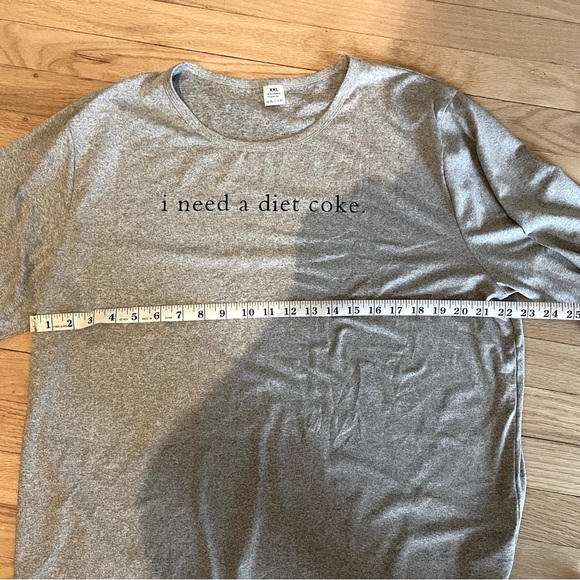 NWOT, women’s XXL, i need a diet coke gray long sleeve tshirt - Picture 3 of 5